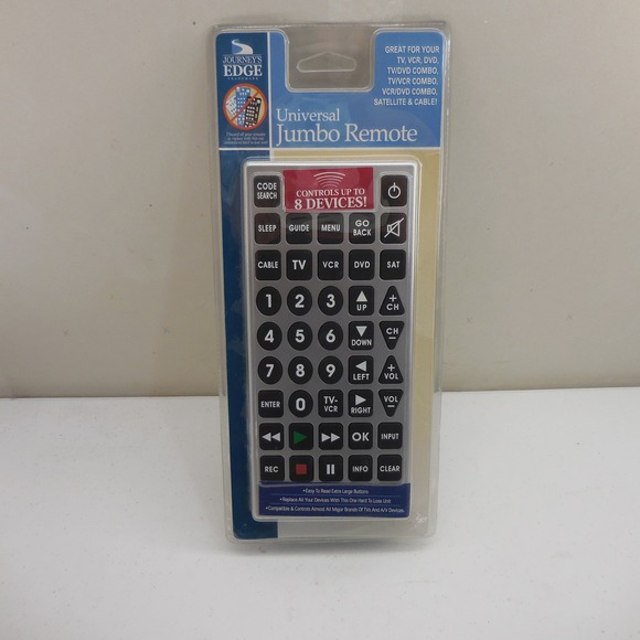 Journeys Edge Other - Journeys Edge Universal Jumbo Remote 8 Device Large Button Controller HA-012
